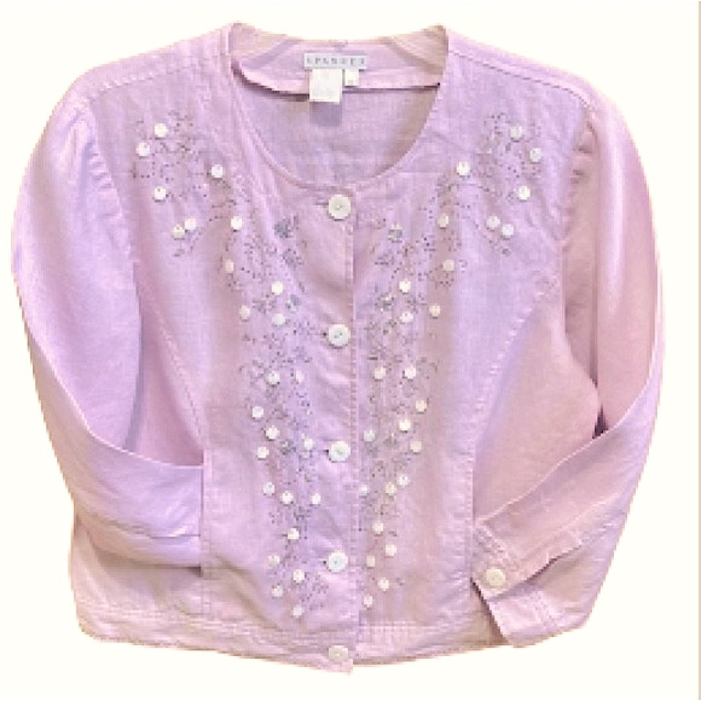 Sparkly Linen‎ Jacket by Spanner, Size 10. Very good condition!